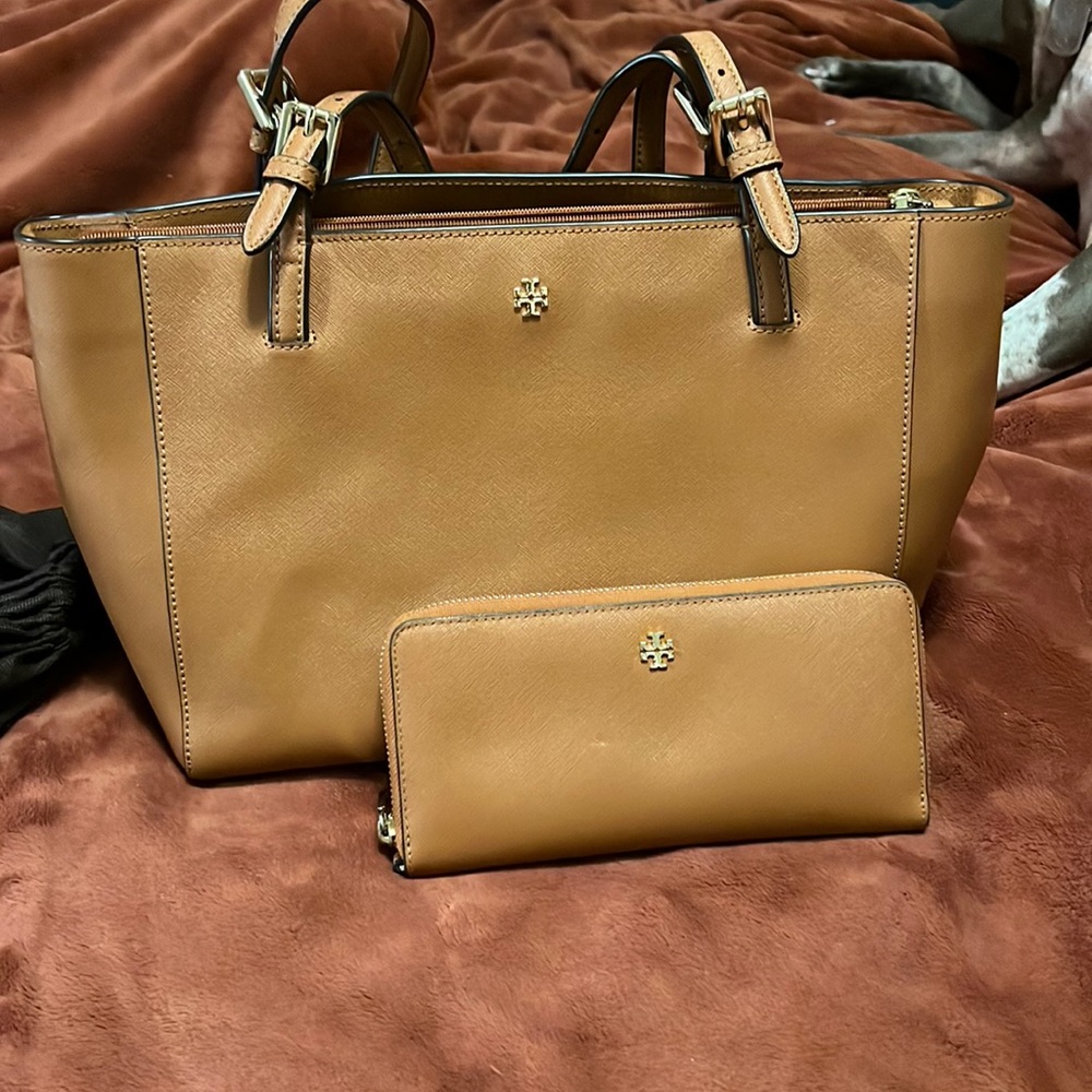 Tory Burch tote and matching wallet